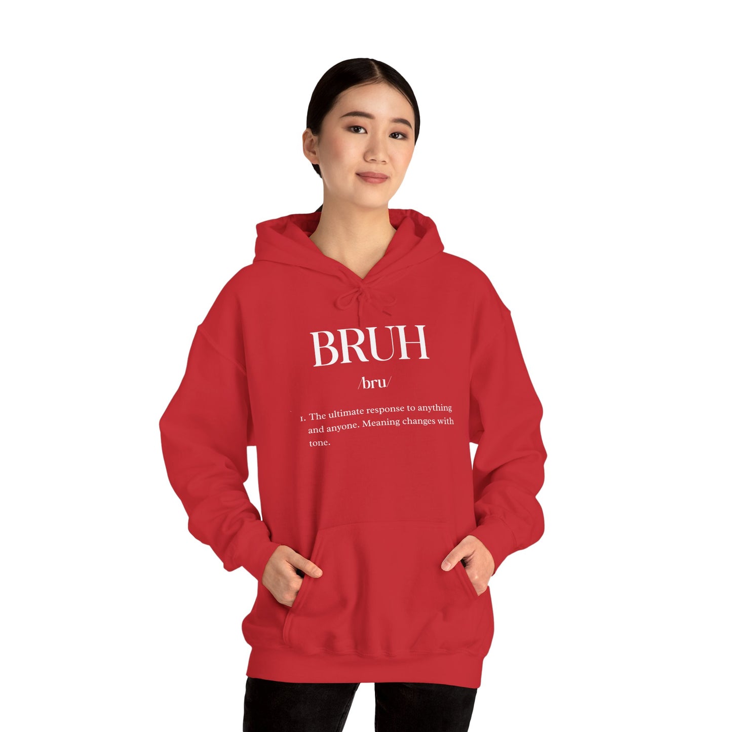 BRUH Definition Hoodie — Funny Text Graphic Pullover
