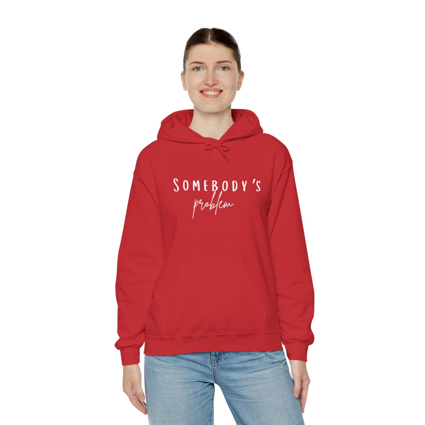 Somebody's Problem Hoodie — Funny Minimalist Graphic Hooded Sweatshirt