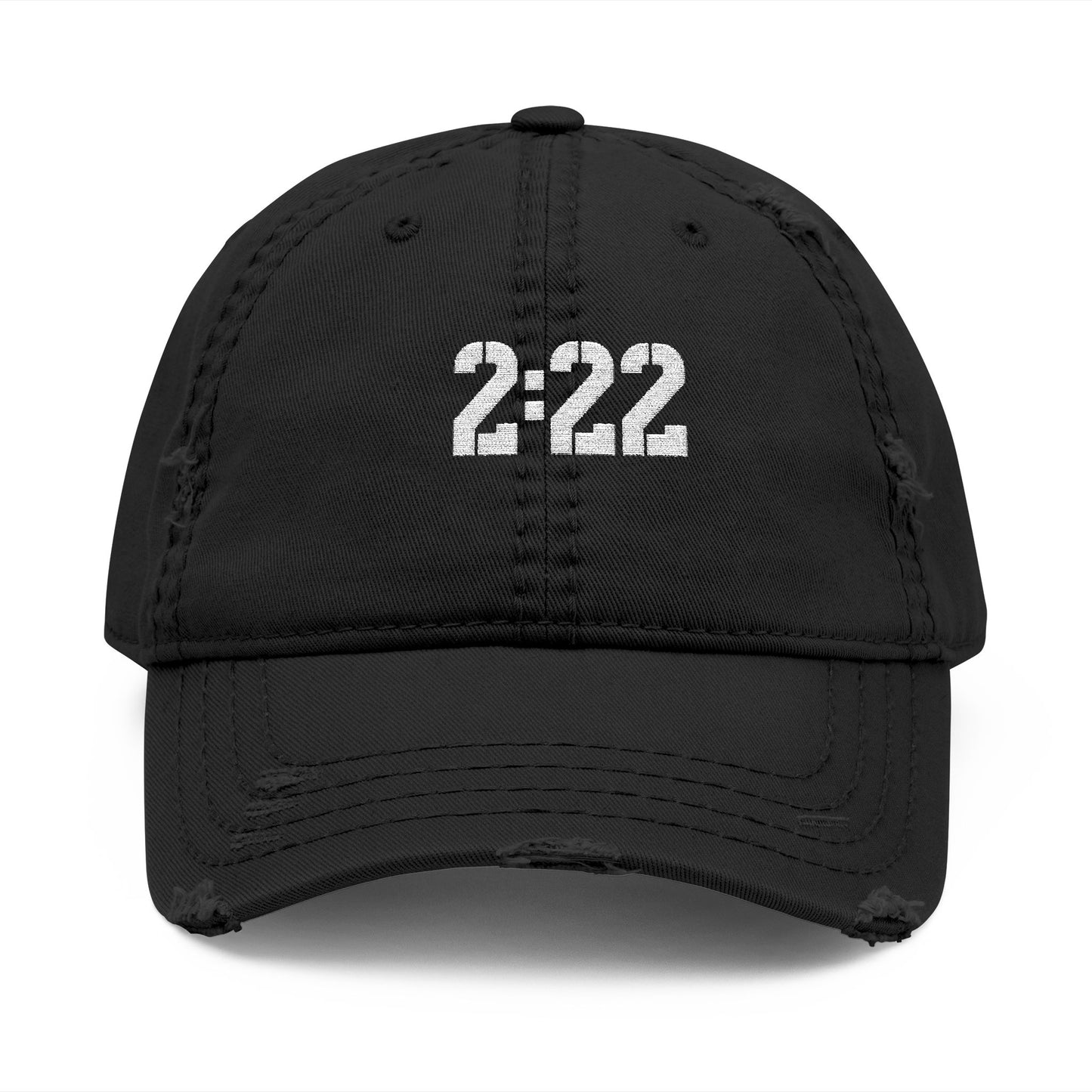 2 22 Embroidered Dad Hat Distressed Baseball Cap