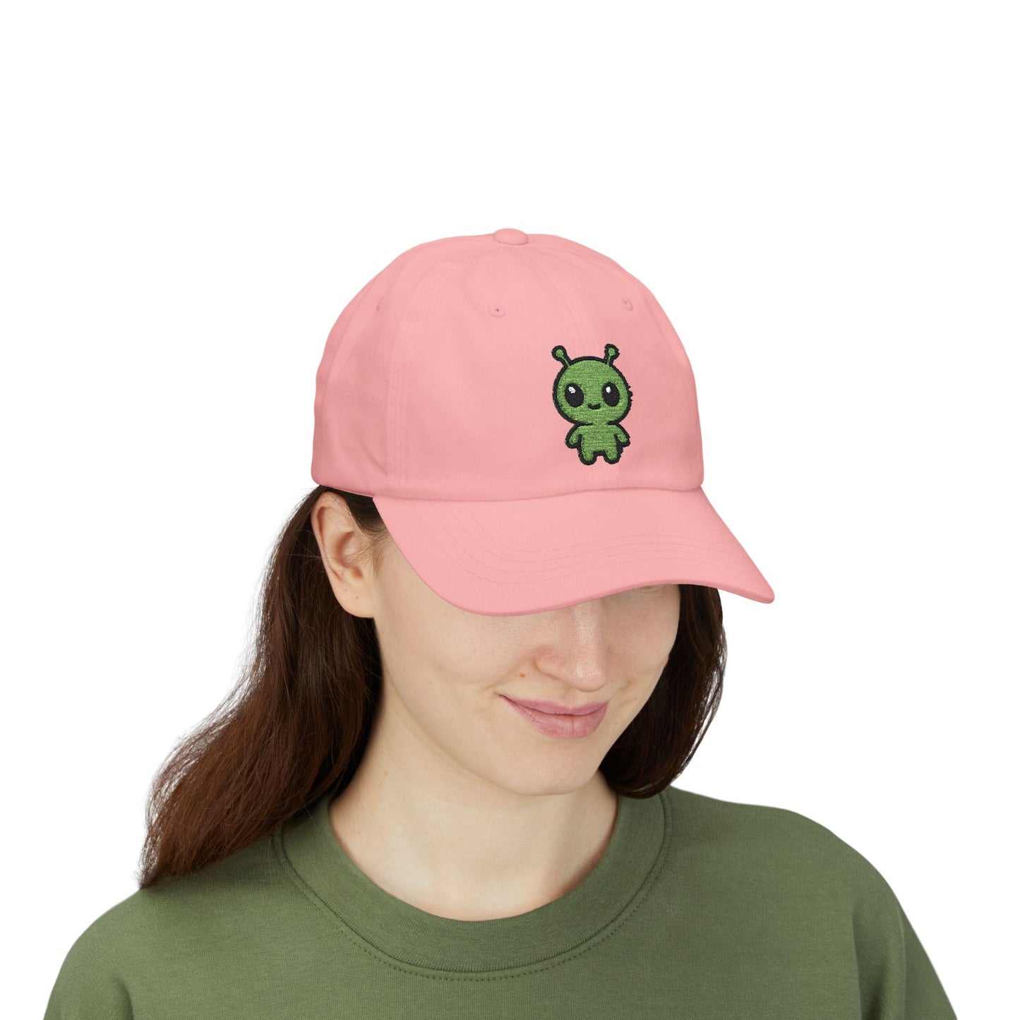 Alien Embroidered Dad Cap Cute Green Alien Baseball Hat