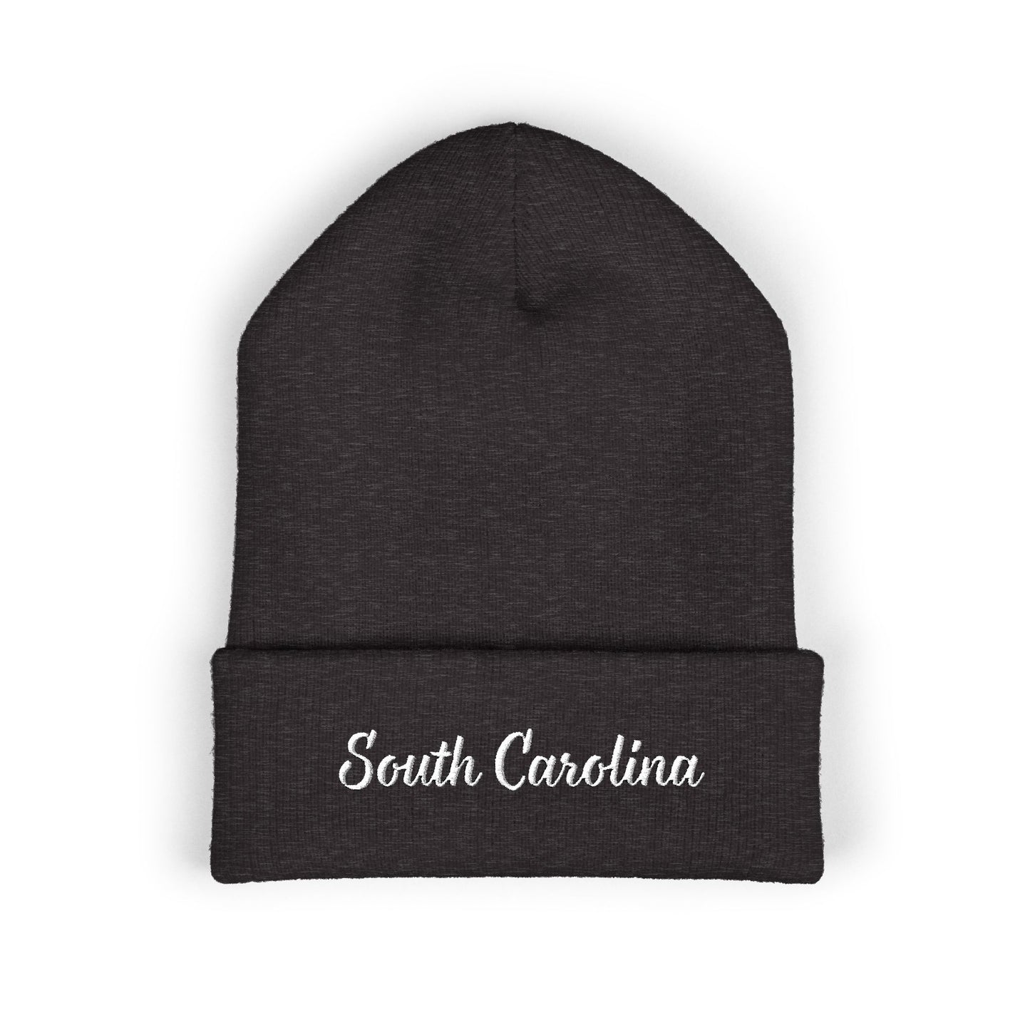 South Carolina Embroidered Cuffed Beanie - Classic State Script Knit Cap