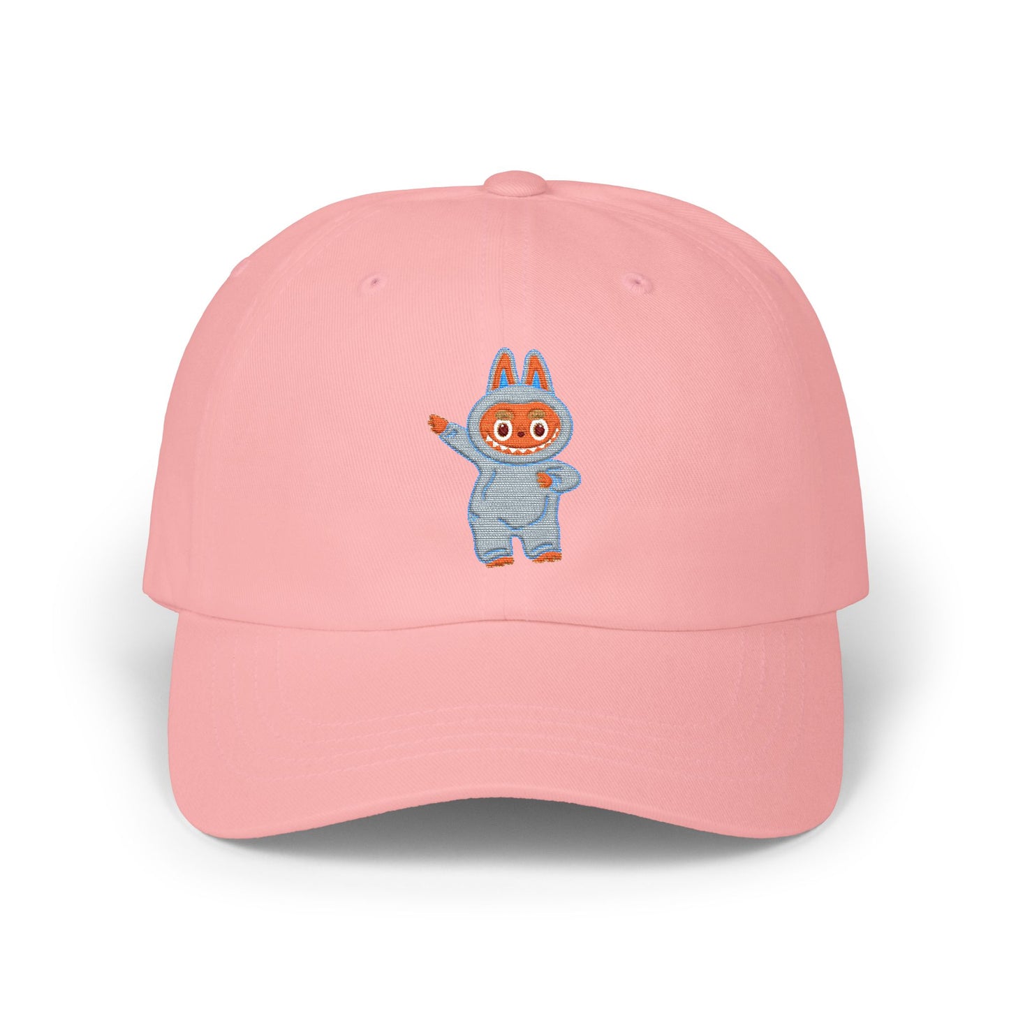 Dad Cap — Cute Waving Blue Labuba Embroidered Baseball Hat