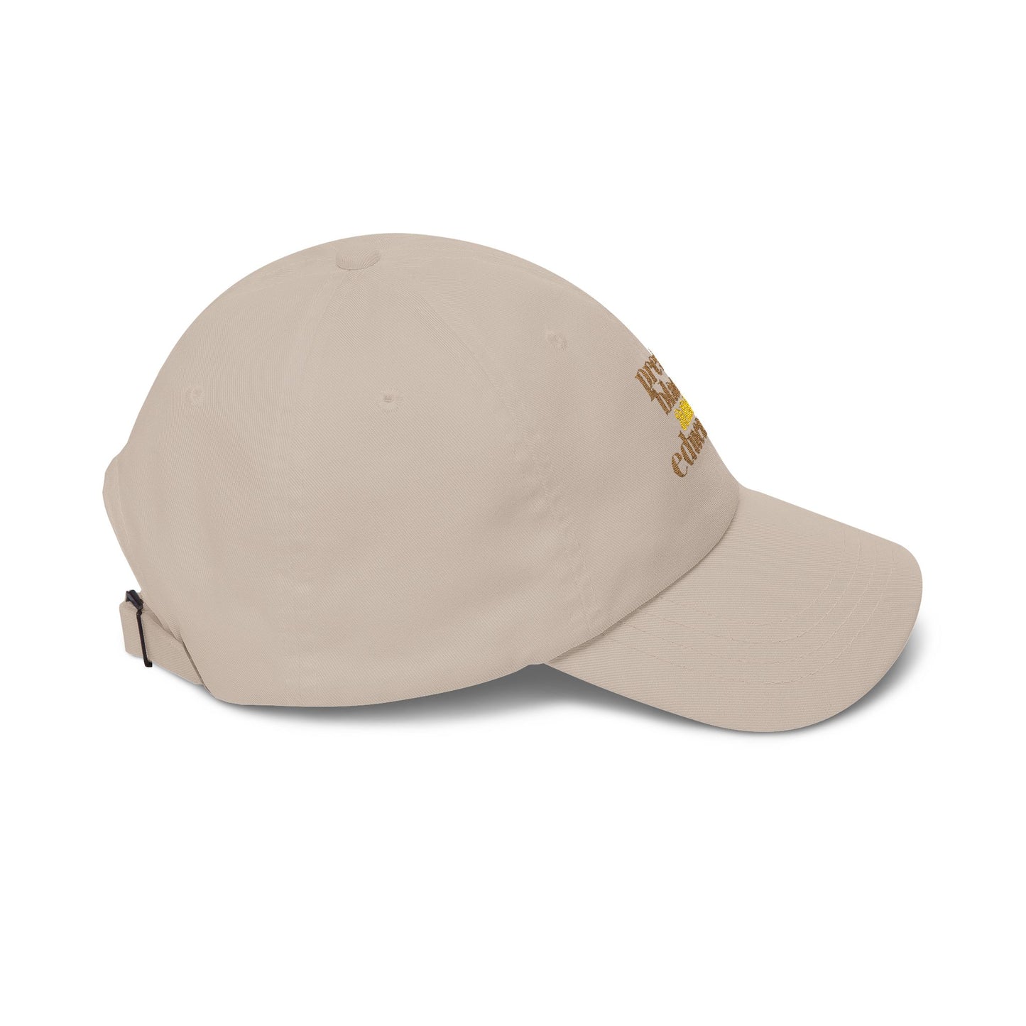Dad Cap — "Pretty Black and Educated" Gold Script Hat