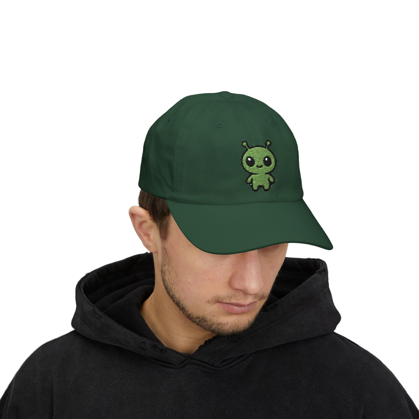 Alien Embroidered Dad Cap Cute Green Alien Baseball Hat
