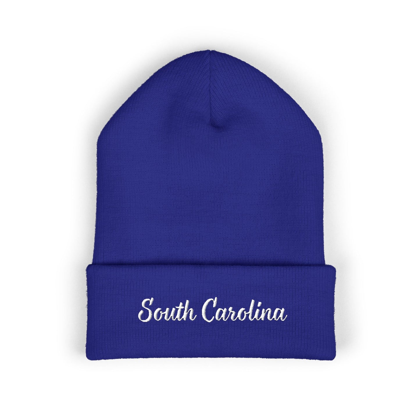 South Carolina Embroidered Cuffed Beanie - Classic State Script Knit Cap