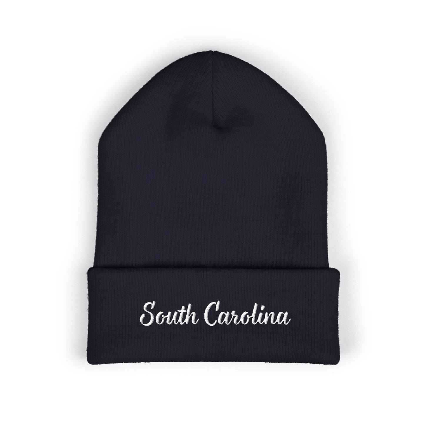 South Carolina Embroidered Cuffed Beanie - Classic State Script Knit Cap
