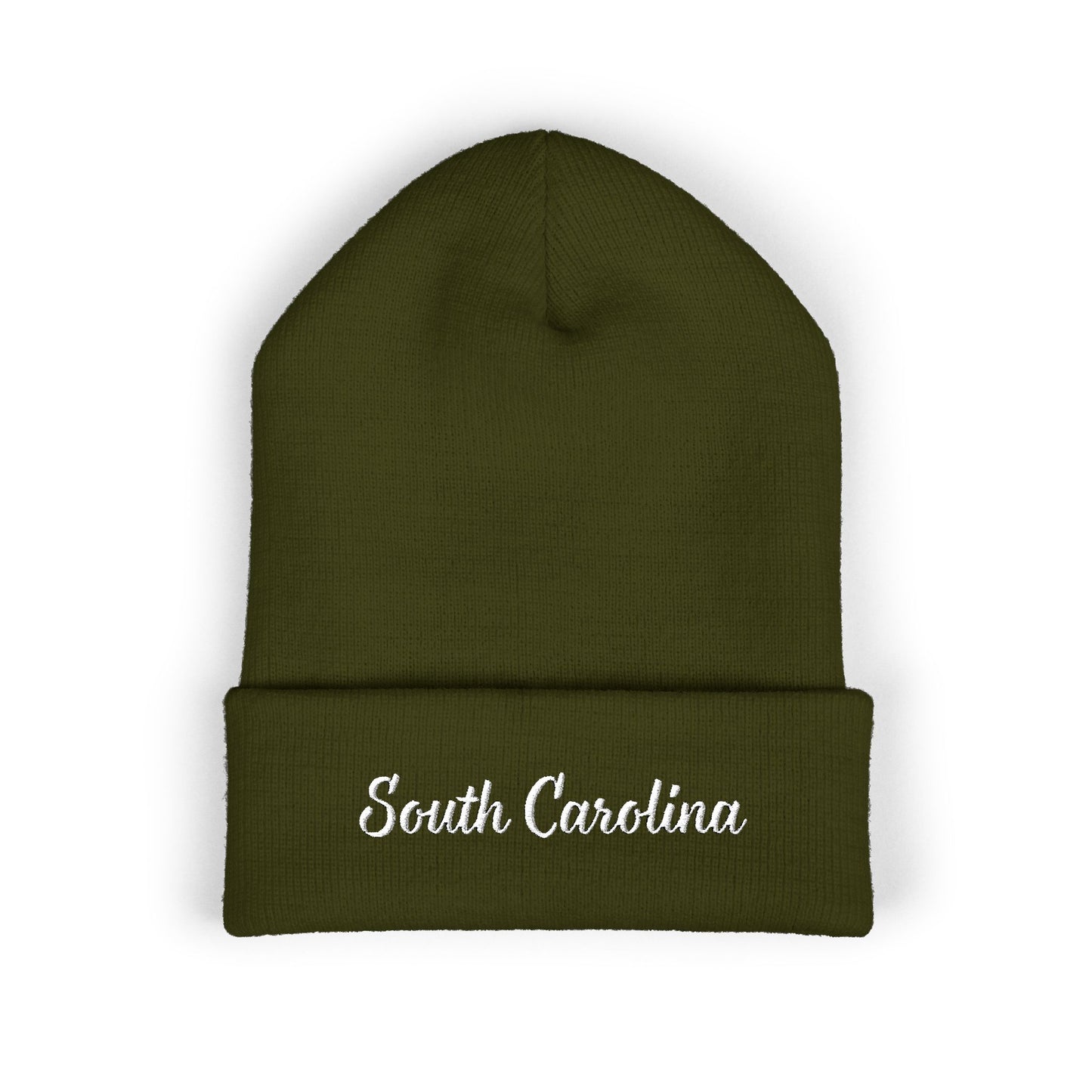South Carolina Embroidered Cuffed Beanie - Classic State Script Knit Cap