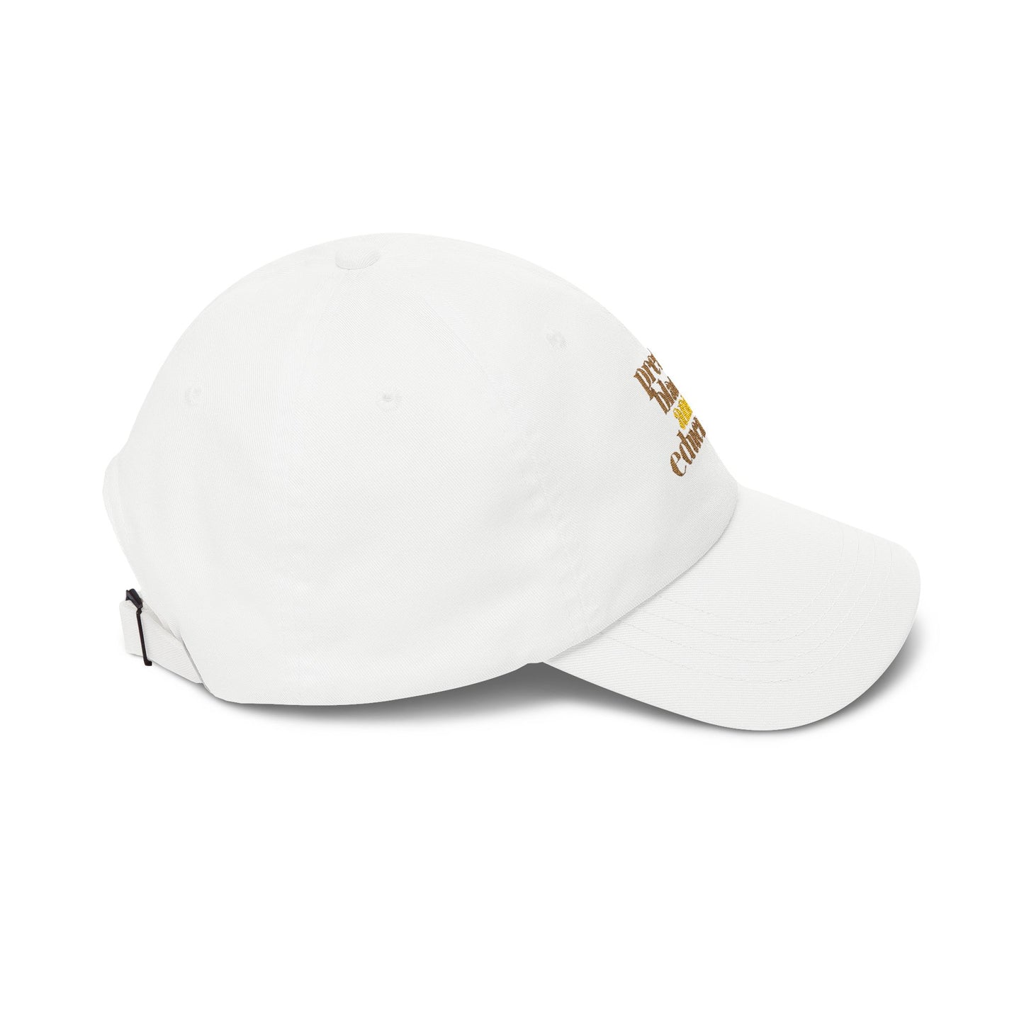 Dad Cap — "Pretty Black and Educated" Gold Script Hat