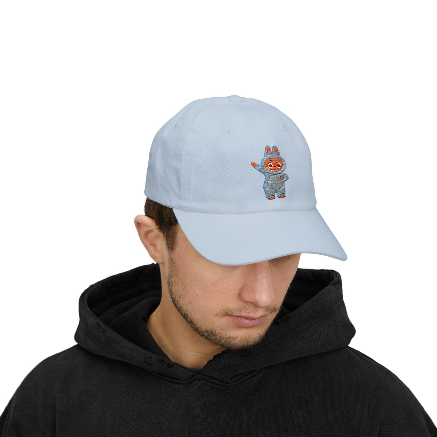 Dad Cap — Cute Waving Blue Labuba Embroidered Baseball Hat