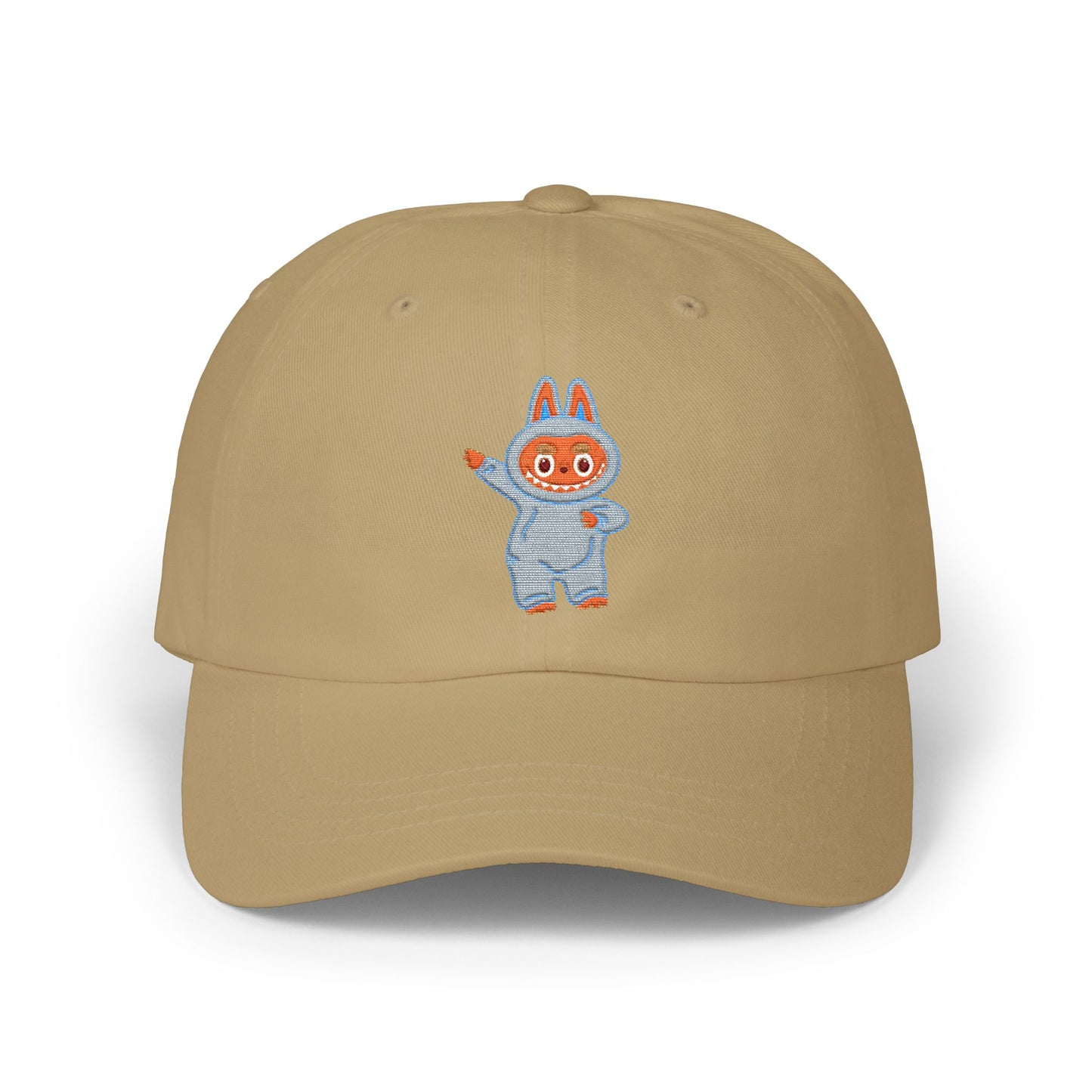 Dad Cap — Cute Waving Blue Labuba Embroidered Baseball Hat