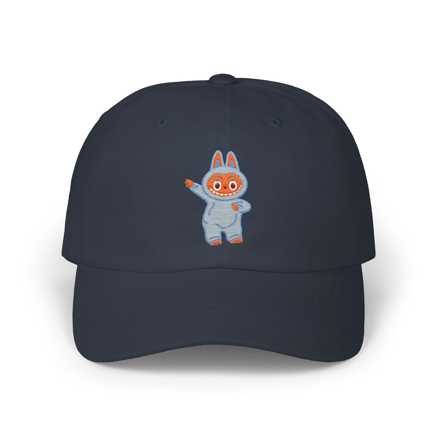 Dad Cap — Cute Waving Blue Labuba Embroidered Baseball Hat