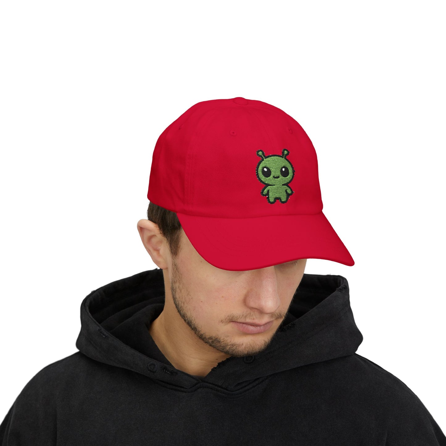 Alien Embroidered Dad Cap Cute Green Alien Baseball Hat