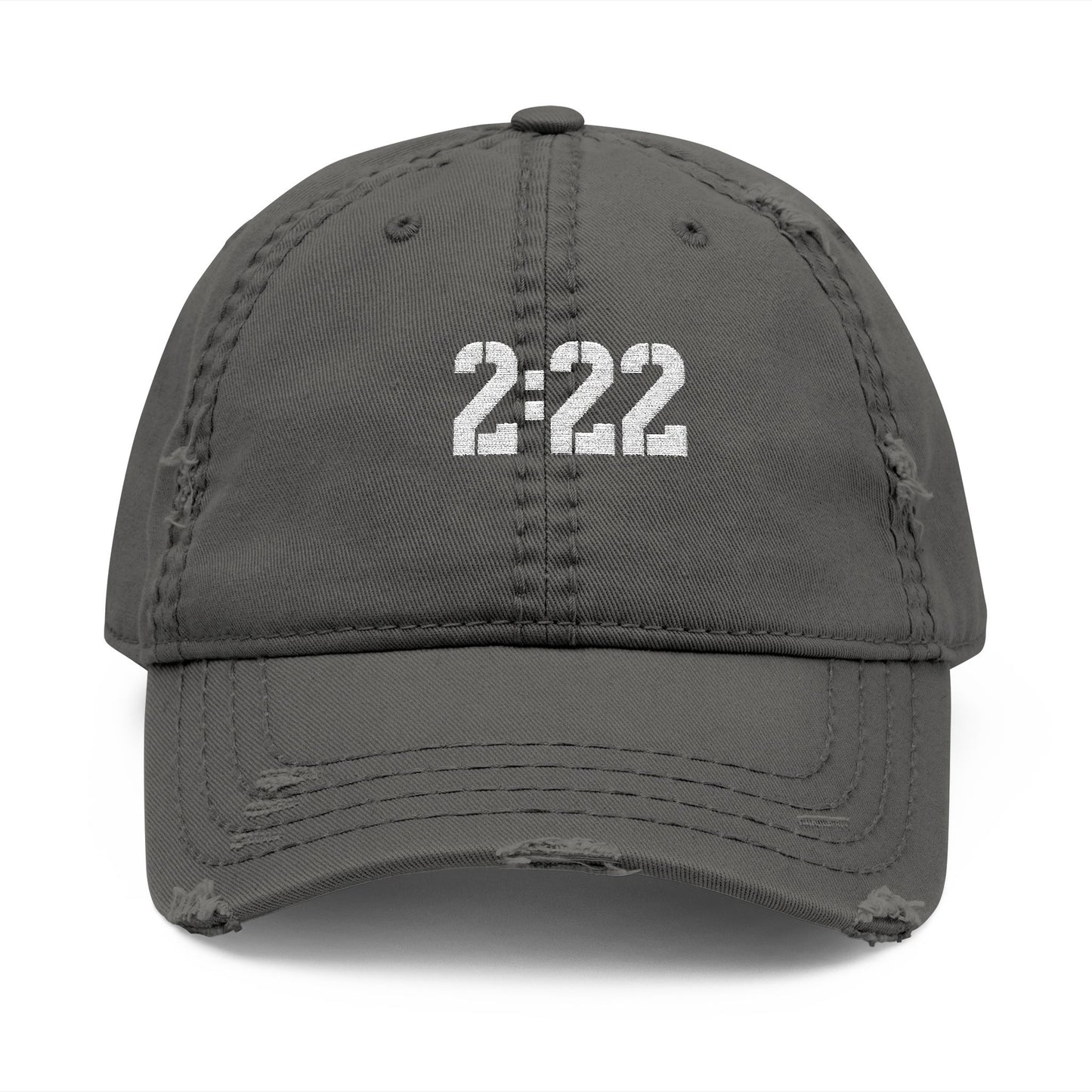 2 22 Embroidered Dad Hat Distressed Baseball Cap