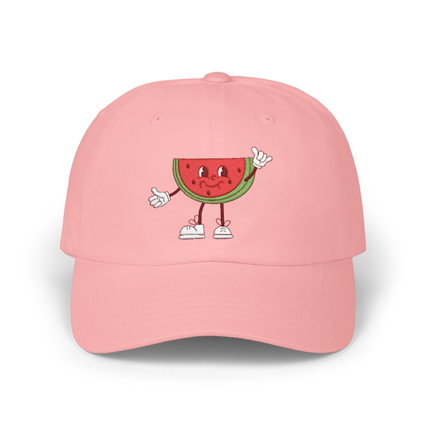 Watermelon Character Dad Cap – Cute Embroidered Summer Hat