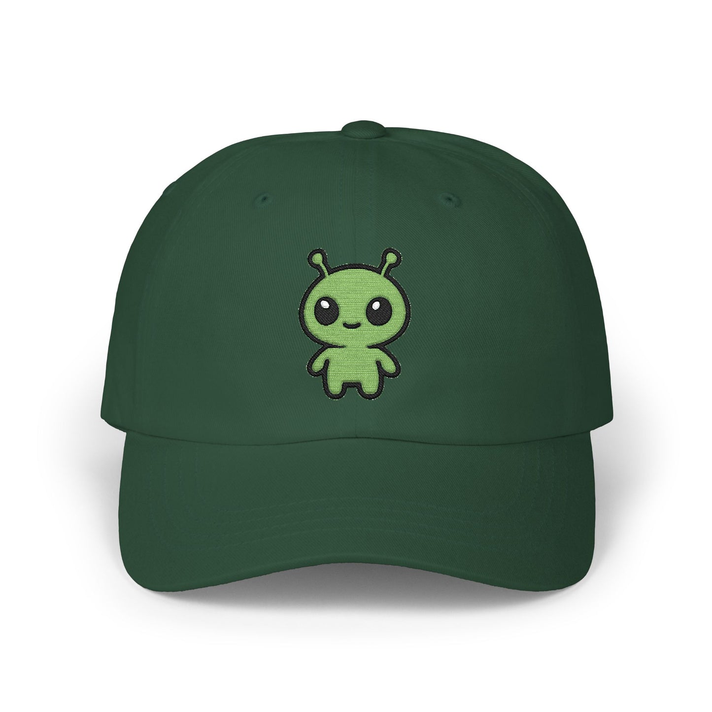 Alien Embroidered Dad Cap Cute Green Alien Baseball Hat