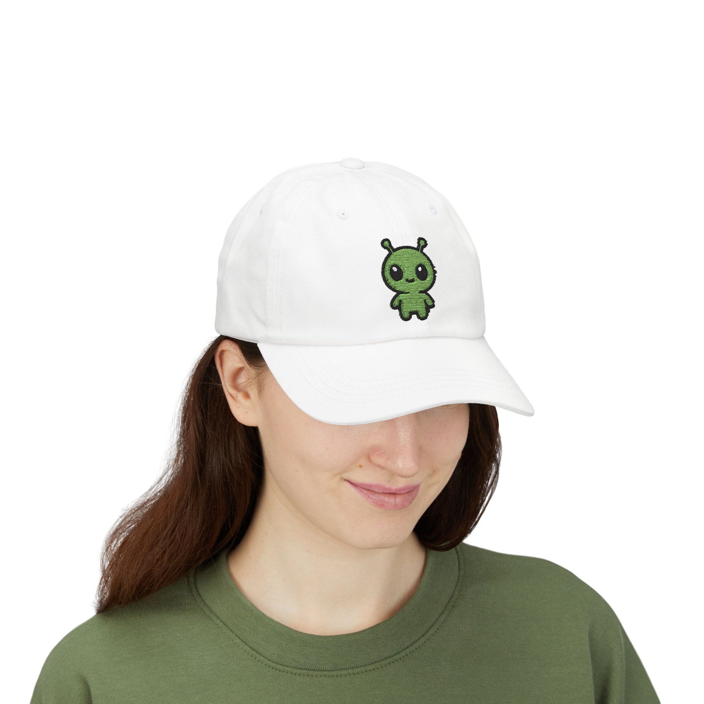 Alien Embroidered Dad Cap Cute Green Alien Baseball Hat