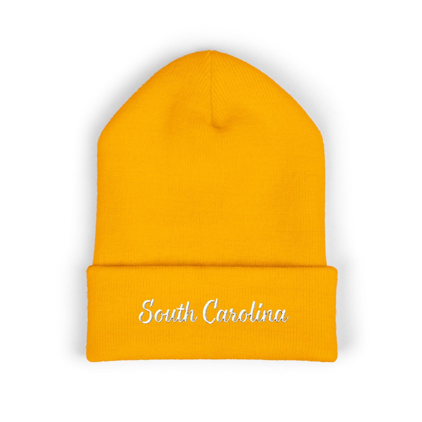 South Carolina Embroidered Cuffed Beanie - Classic State Script Knit Cap