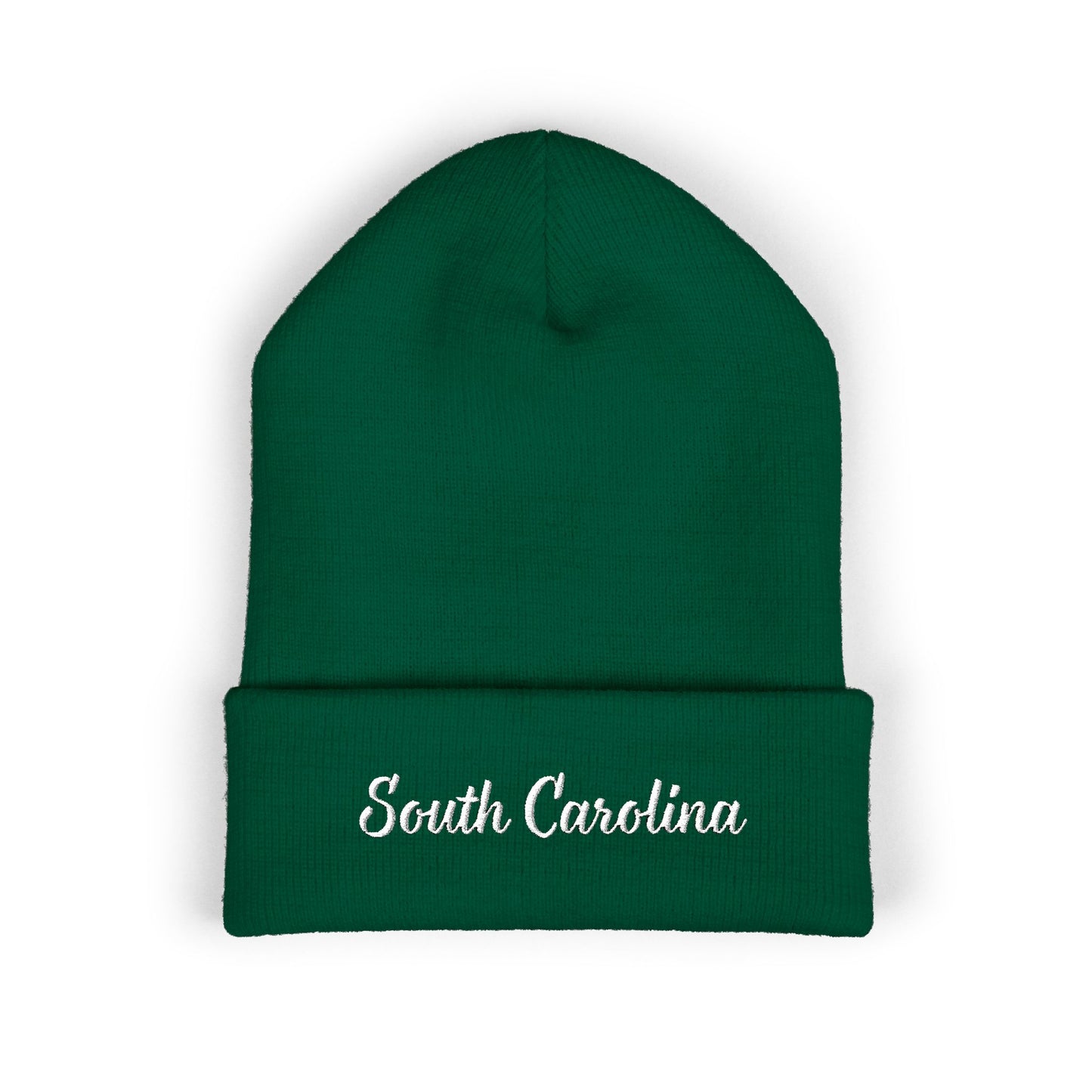 South Carolina Embroidered Cuffed Beanie - Classic State Script Knit Cap