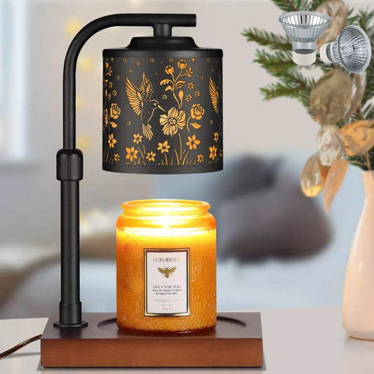 Candle Warmer Lamp with Adjustable Height Dimmable for New Home Decor Electric Candle Warmer for Jar Candles Birthday Gifts for Women Mom(Hummingbird)