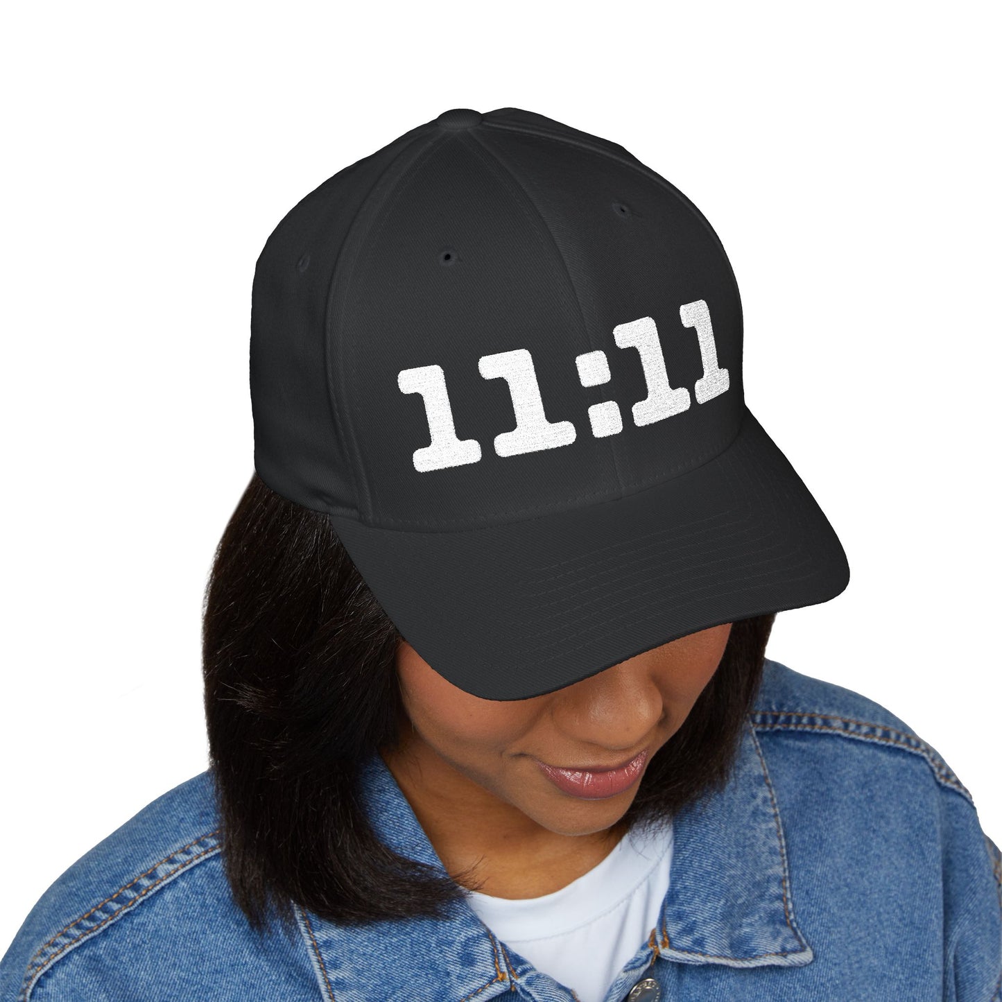 11 11 Embroidered Cap Closed Back Structured Cap