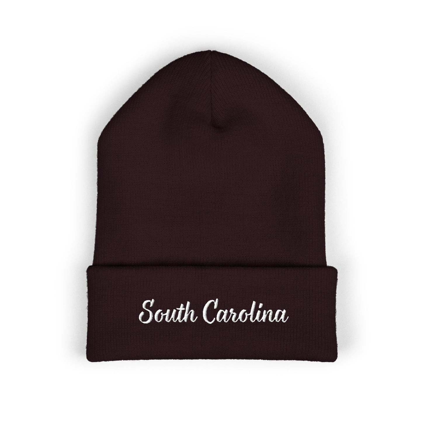 South Carolina Embroidered Cuffed Beanie - Classic State Script Knit Cap