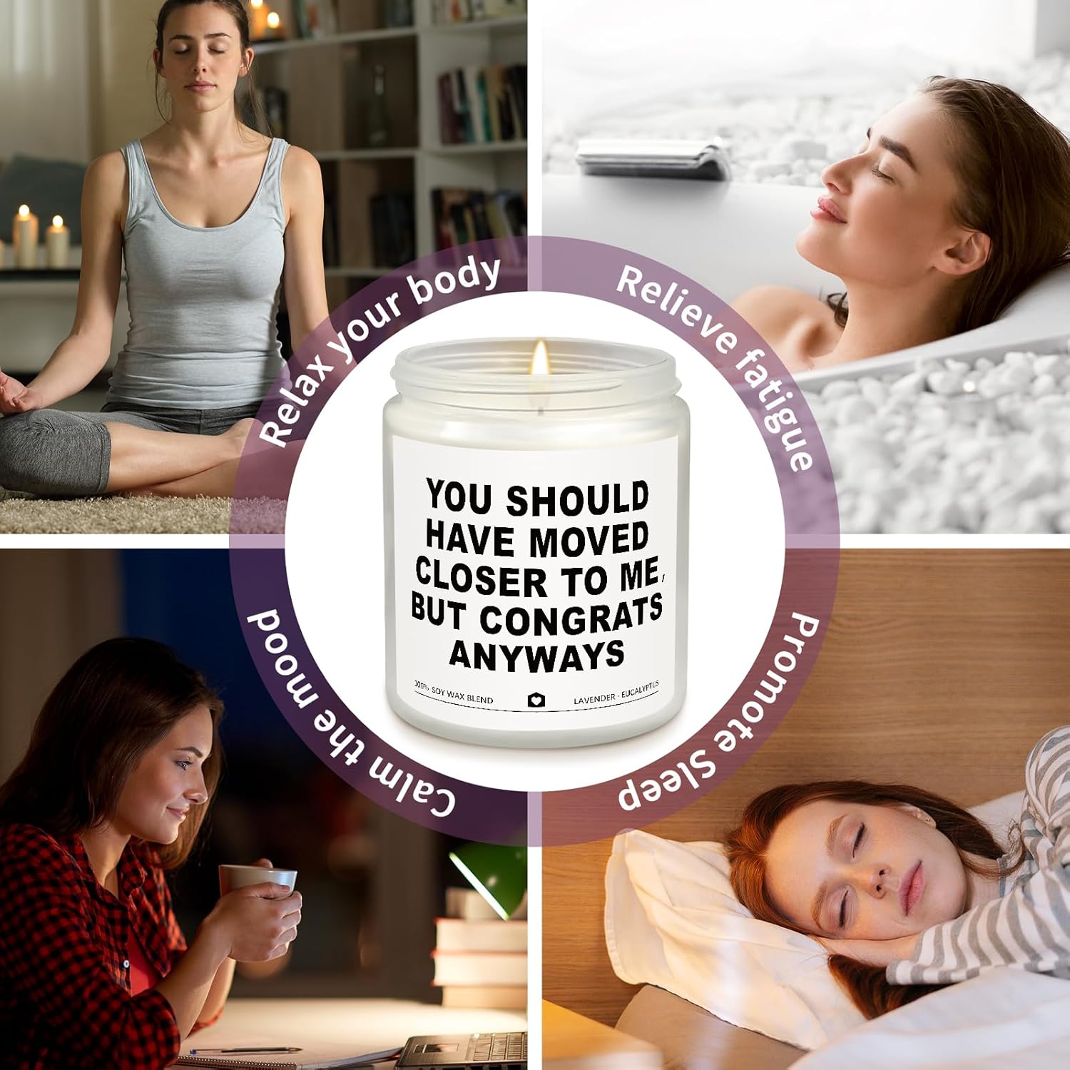 Housewarming Gifts New Home, Best Housewarming Gifts 2026 - Handmade Lavender Scented Candle - New Home Gift Candle Ideas, House Warming Gift for Friends Couple New Homeowner (7oz)