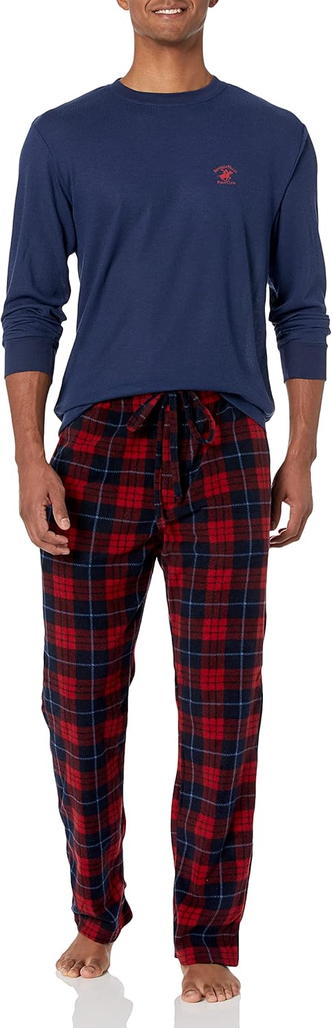 Beverly Hills Polo Club mens Beverly Hills Polo Polar Fleece Set W/Thermal Top