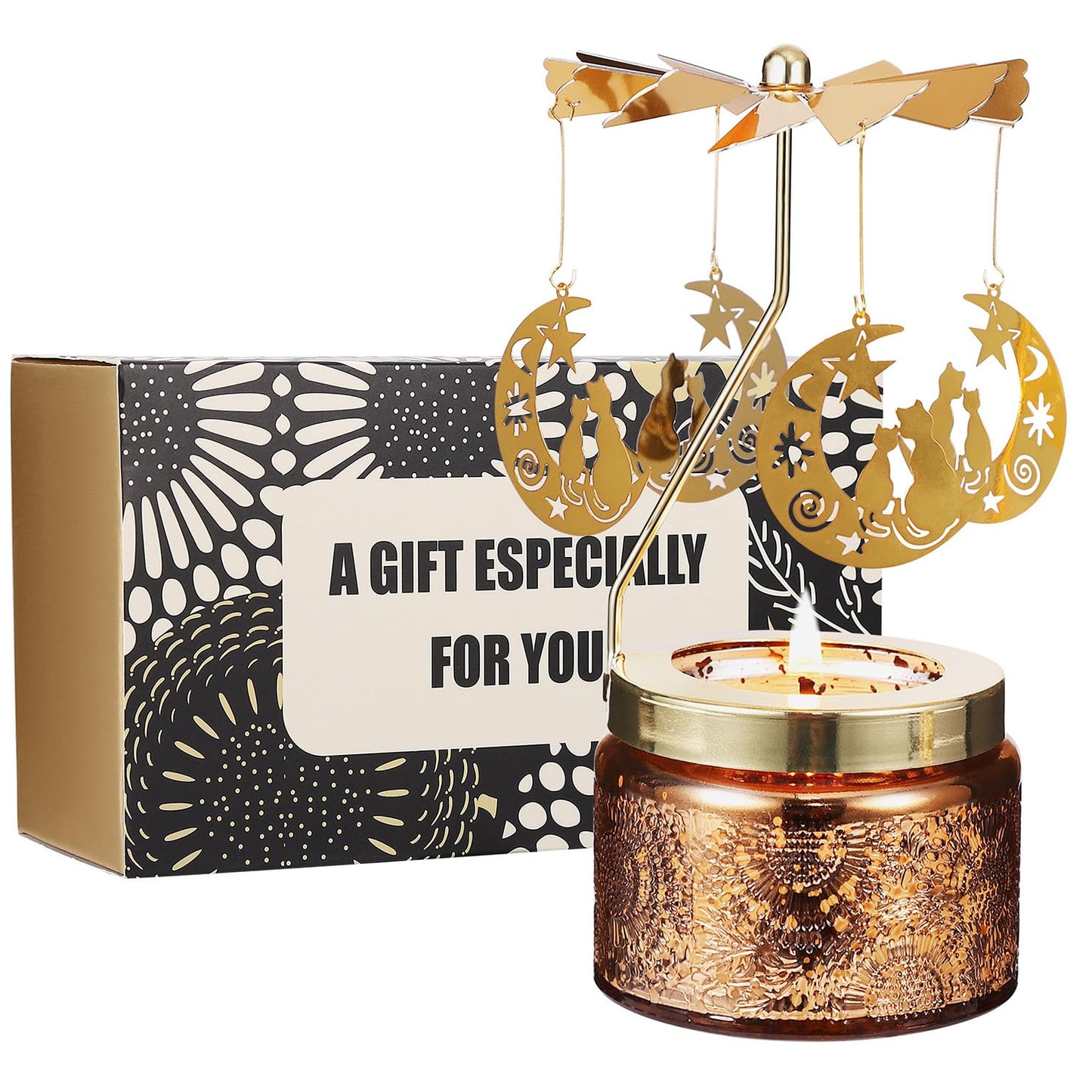 Candle Gifts for Women, Birthday Gifts for Mom Daughter Sister Wife, Unique Butterfly Gift for Friend Women, Rotatable Scented Candles Gift for Christmas Anniversary Mothers Day