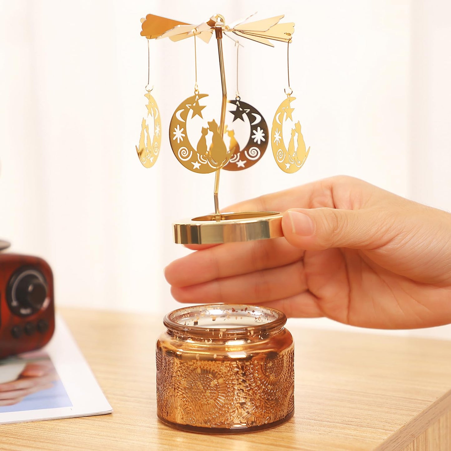 Candle Gifts for Women, Birthday Gifts for Mom Daughter Sister Wife, Unique Butterfly Gift for Friend Women, Rotatable Scented Candles Gift for Christmas Anniversary Mothers Day