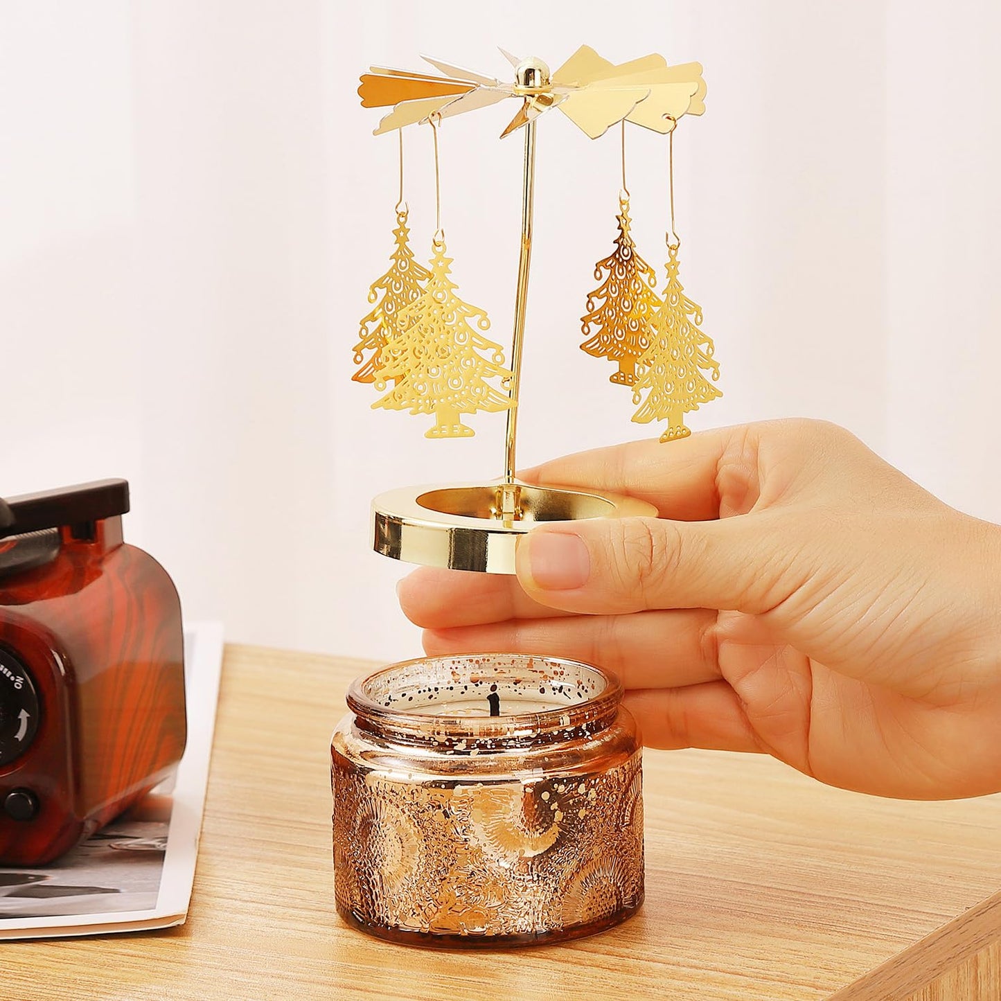 Candle Gifts for Women, Birthday Gifts for Mom Daughter Sister Wife, Unique Butterfly Gift for Friend Women, Rotatable Scented Candles Gift for Christmas Anniversary Mothers Day