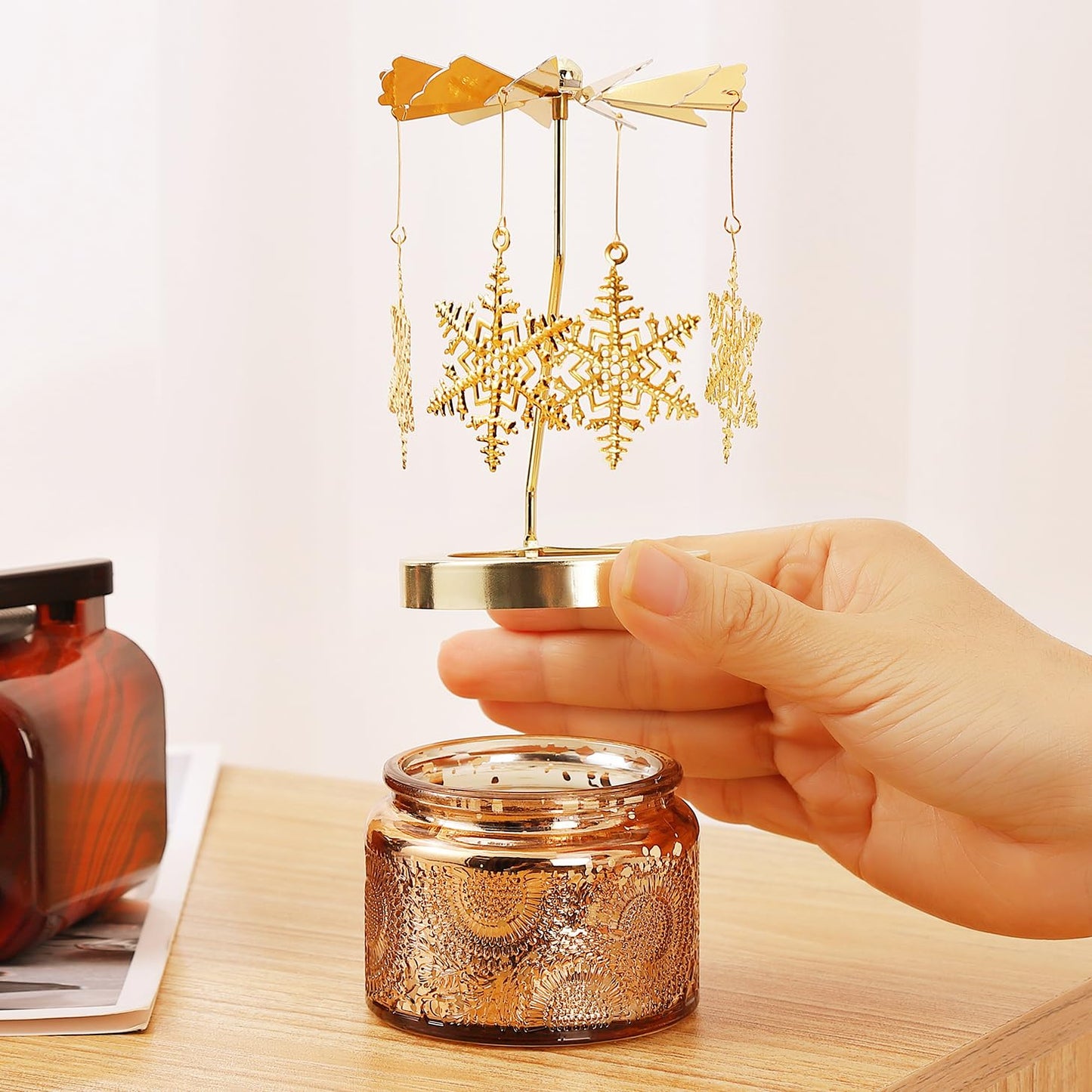 Candle Gifts for Women, Birthday Gifts for Mom Daughter Sister Wife, Unique Butterfly Gift for Friend Women, Rotatable Scented Candles Gift for Christmas Anniversary Mothers Day