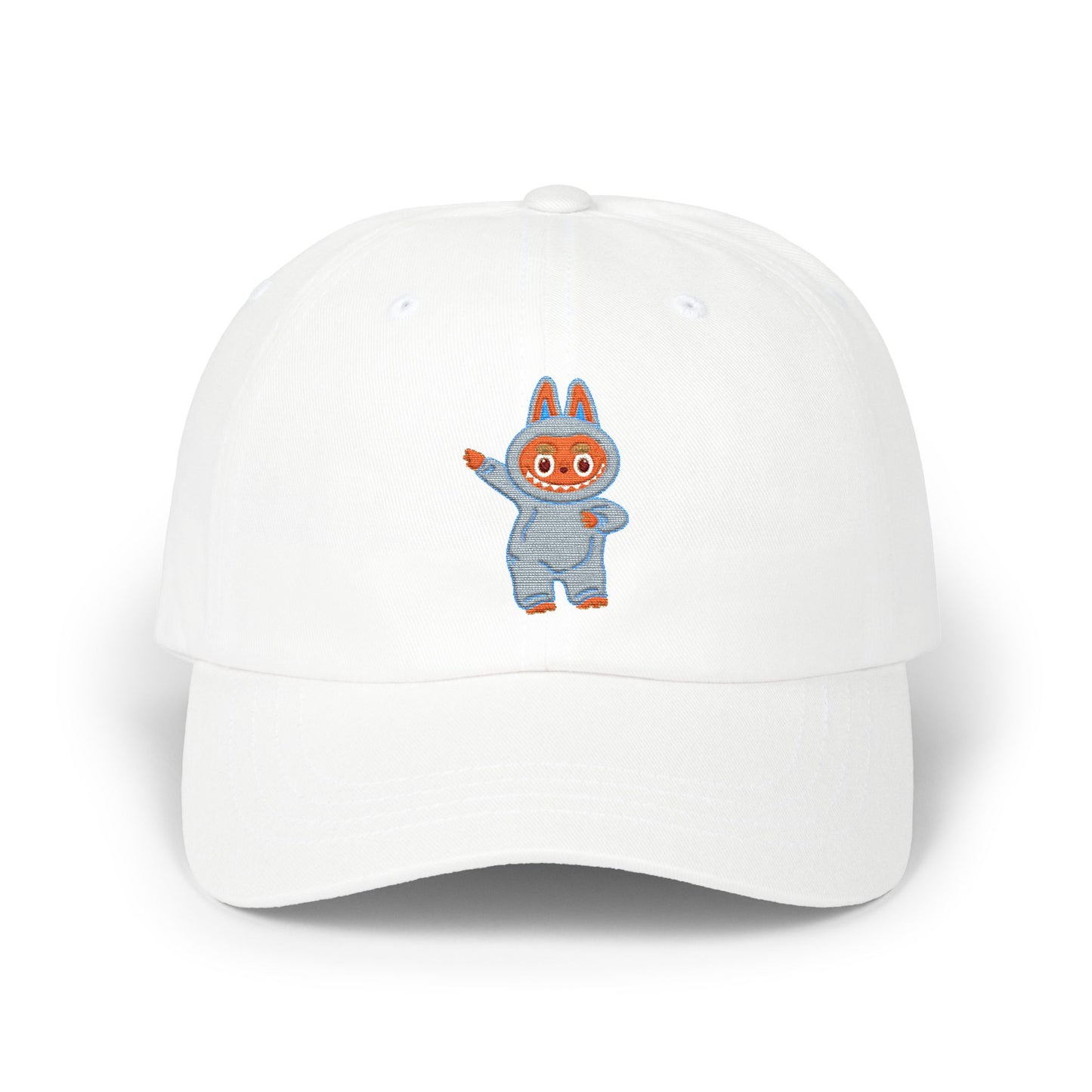 Dad Cap — Cute Waving Blue Labuba Embroidered Baseball Hat