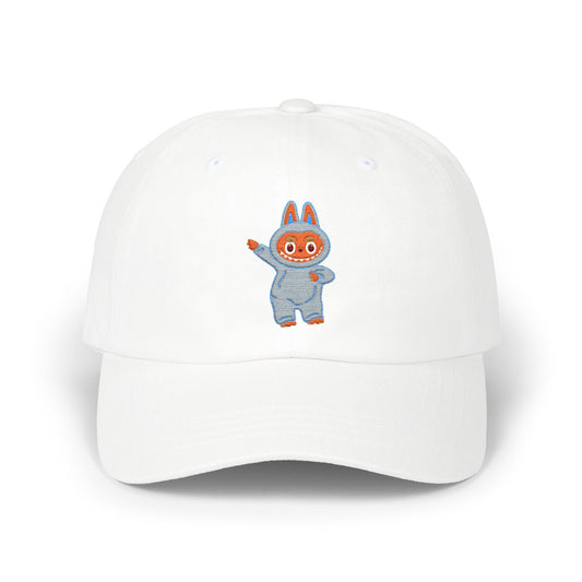 Dad Cap — Cute Waving Blue Labuba Embroidered Baseball Hat