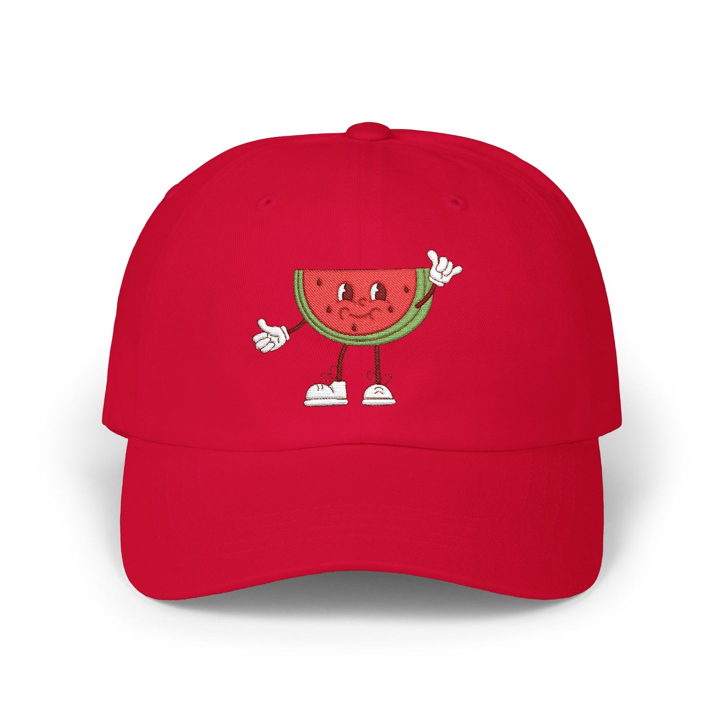 Watermelon Character Dad Cap – Cute Embroidered Summer Hat