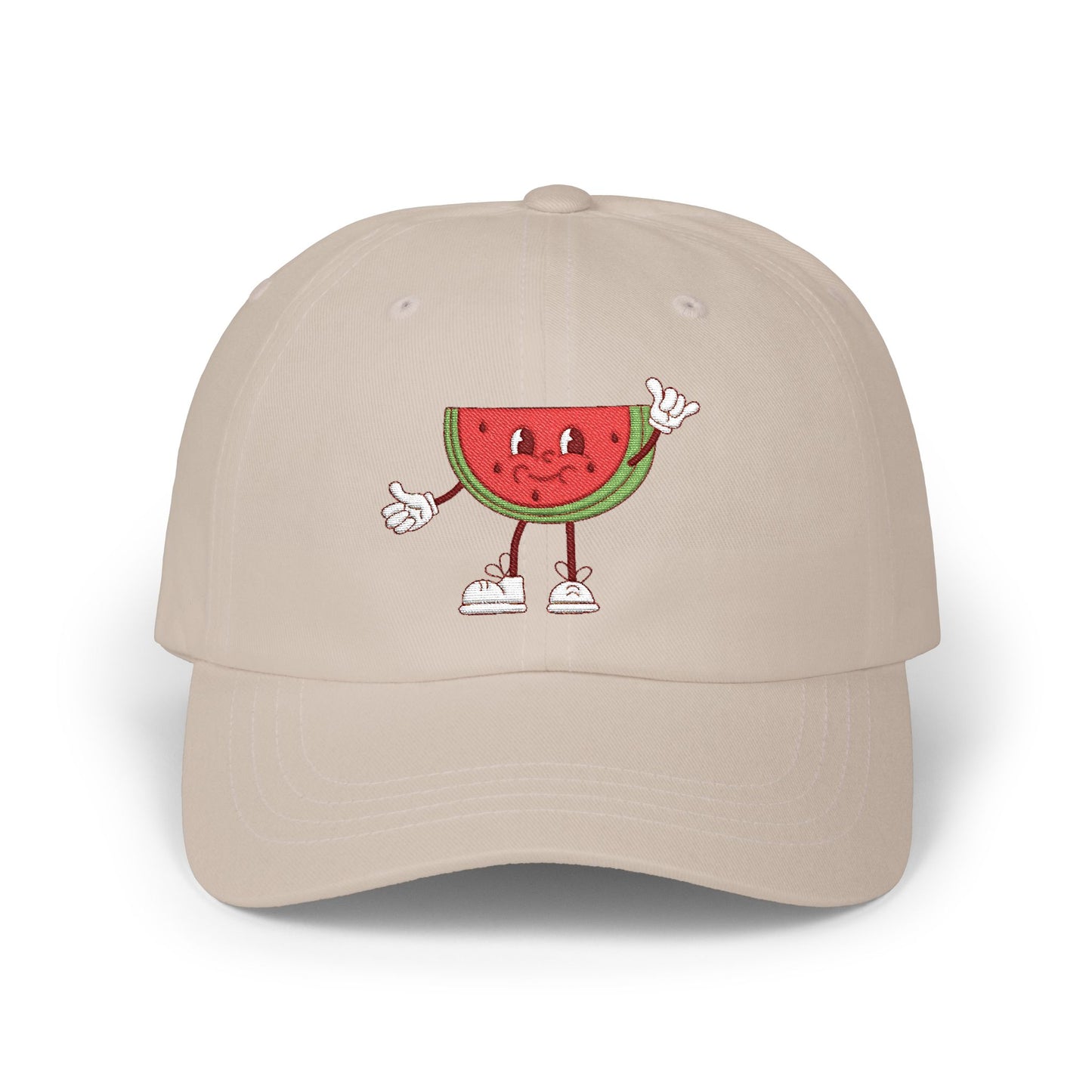 Watermelon Character Dad Cap – Cute Embroidered Summer Hat