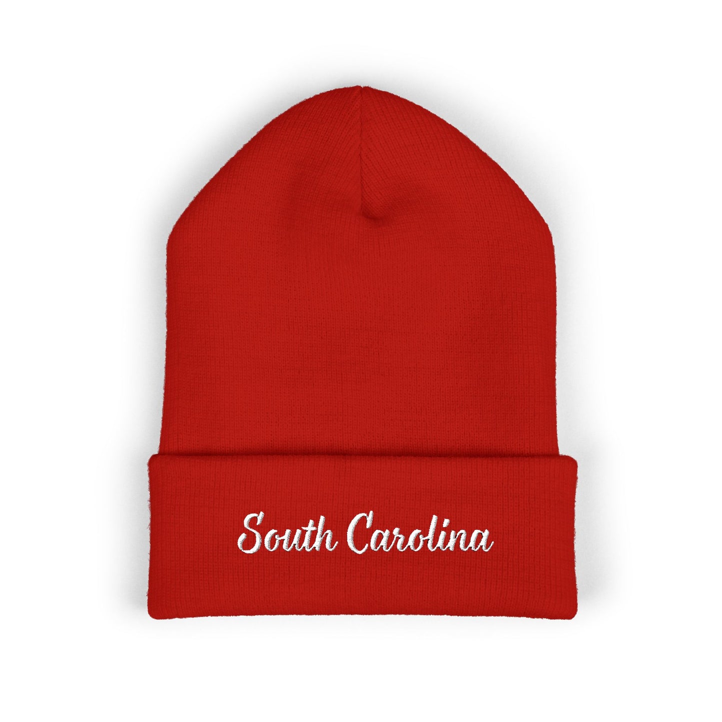South Carolina Embroidered Cuffed Beanie - Classic State Script Knit Cap
