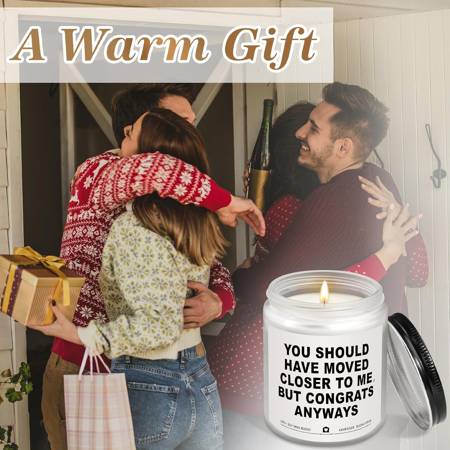 Housewarming Gifts New Home, Best Housewarming Gifts 2026 - Handmade Lavender Scented Candle - New Home Gift Candle Ideas, House Warming Gift for Friends Couple New Homeowner (7oz)